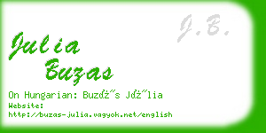 julia buzas business card